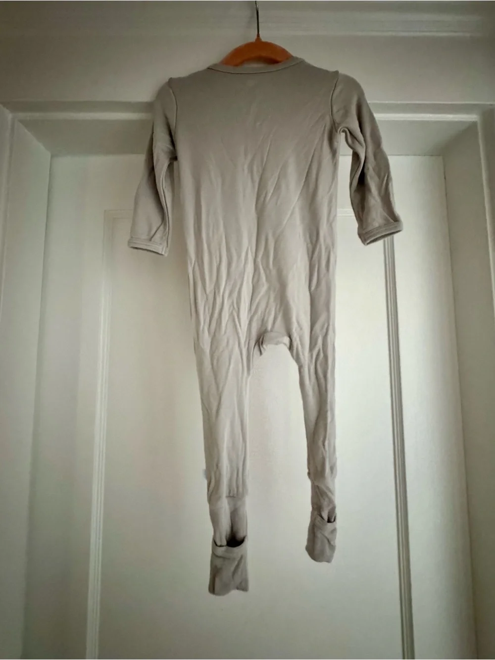 Dreamland Baby, 12-18 months, Moon Gray, Baby Bamboo Pajamas with ‘DreamCuffs.’